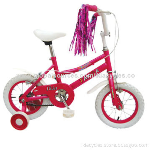 Children's Bike with Training Wheels, 12/14/16/20/24/26"/Nice Appearance/White Rubber Tire